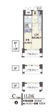 パークサイド本町の間取り画像