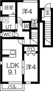La Vita Brillante Ⅱの間取り画像