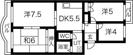 テラス台町の間取り画像