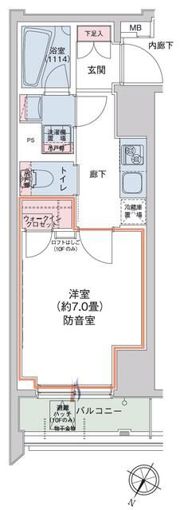 HTアジール芝浦の間取り画像