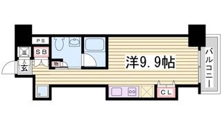 レジディア神戸磯上の間取り画像
