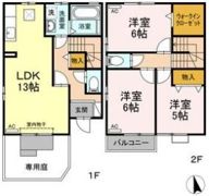 リビングタウン小牧原 Aの間取り画像