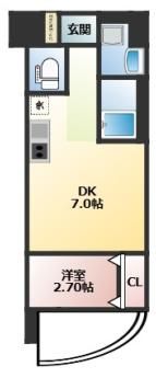 プレサンス江坂ベルフィーヌの間取り画像