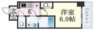エスリード難波ザ・アークの間取り画像