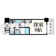 プレサンス心斎橋ブライトの間取り画像
