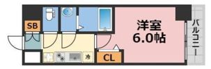 gm難波ウエストD.C.の間取り画像