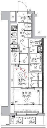 GENOVIA北池袋skygarden（ジェノヴィア池袋スカイガーデン）の間取り画像