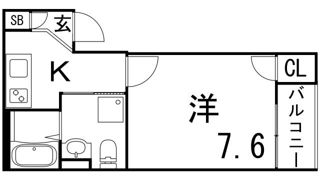 ディアマン東尻池の間取り画像