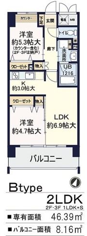 ルチューレ西梅田の間取り画像