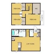 市岡1丁目戸建貸家の間取り画像
