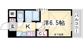 エステムコート神戸県庁前Ⅲフィエルテの間取り画像