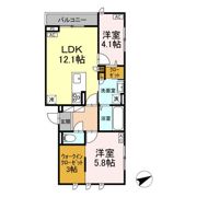D-comodo関前の間取り画像