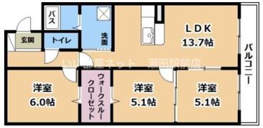 ハートフルマンション新左衛門の間取り画像