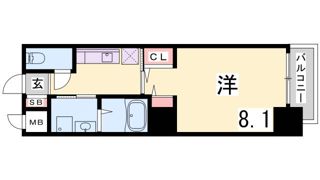 ジアコスモ神戸三宮の間取り画像