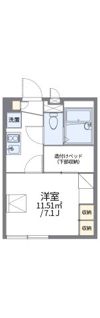 レオパレスリバーサイド コートの間取り画像