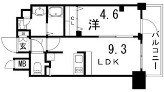プレサンスTHE神戸の間取り画像
