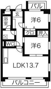 エステイト旭の間取り画像
