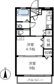 西荻コーポの間取り画像