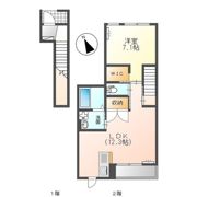 レジデンス麦（Residence麦）の間取り画像