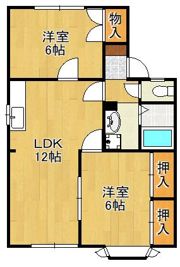 メンバーズタウン苅田A棟の間取り画像