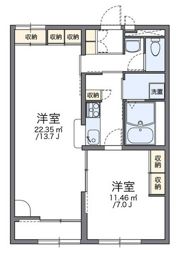 レオパレスTHUBAKIの間取り画像