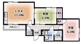 カルチェ・ダムールD棟の間取り画像