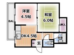 ハイデンス石津の間取り画像