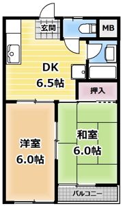 芥川マンションの間取り画像