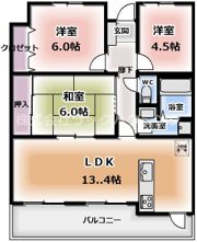 サンマンションアトレ太子橋の間取り画像