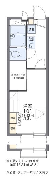 レオパレス霞ヶ関第二の間取り画像
