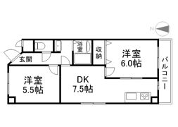 Blanc上筒井通の間取り画像