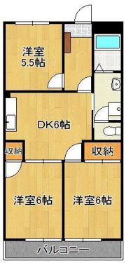ライフ・モア本城A棟の間取り画像