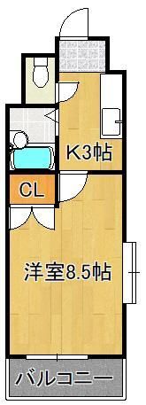 F′s flats古船場の間取り画像