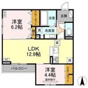 D-ROOM七曲Ⅰの間取り画像