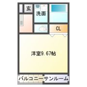 サンハイツ岡崎Kの間取り画像