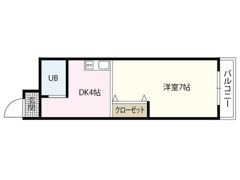 BAUHAUS舟入中町2の間取り画像