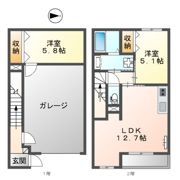 厚木市恩名新築ガレージハウスの間取り画像