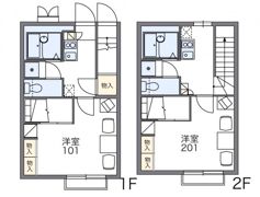 レオパレスしらべの間取り画像