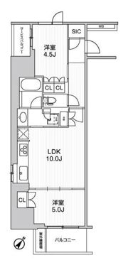 WORVE横浜伊勢佐木町の間取り画像