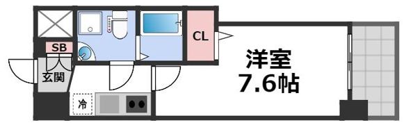 セレニテ夕陽丘ESTの間取り画像