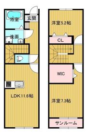 FONTANA高屋（フォンターナ）Aの間取り画像