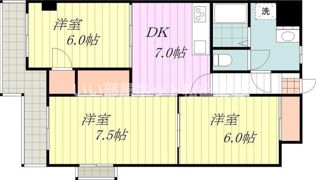 カマタハイツの間取り画像