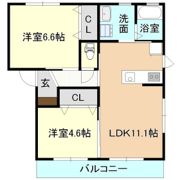 サンモールBの間取り画像