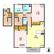 ヴィクトワール常総ABの間取り画像