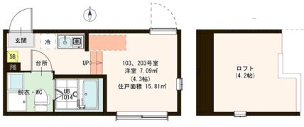 ハーモニーテラス竹の塚EASTの間取り画像
