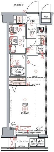 クレヴィスタ豊洲ベイサイドの間取り画像
