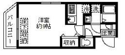プレール・ドゥーク東新宿Ⅱの間取り画像