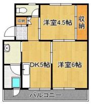 ビレッジハウス小倉南1号棟の間取り画像