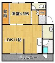 ビレッジハウス小倉南1号棟の間取り画像