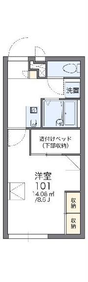 レオパレススリーホークスの間取り画像